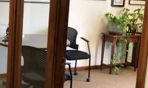 Private office at the Crown Point office